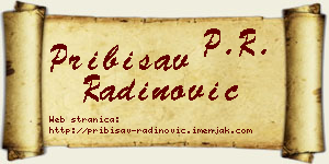 Pribisav Radinović vizit kartica